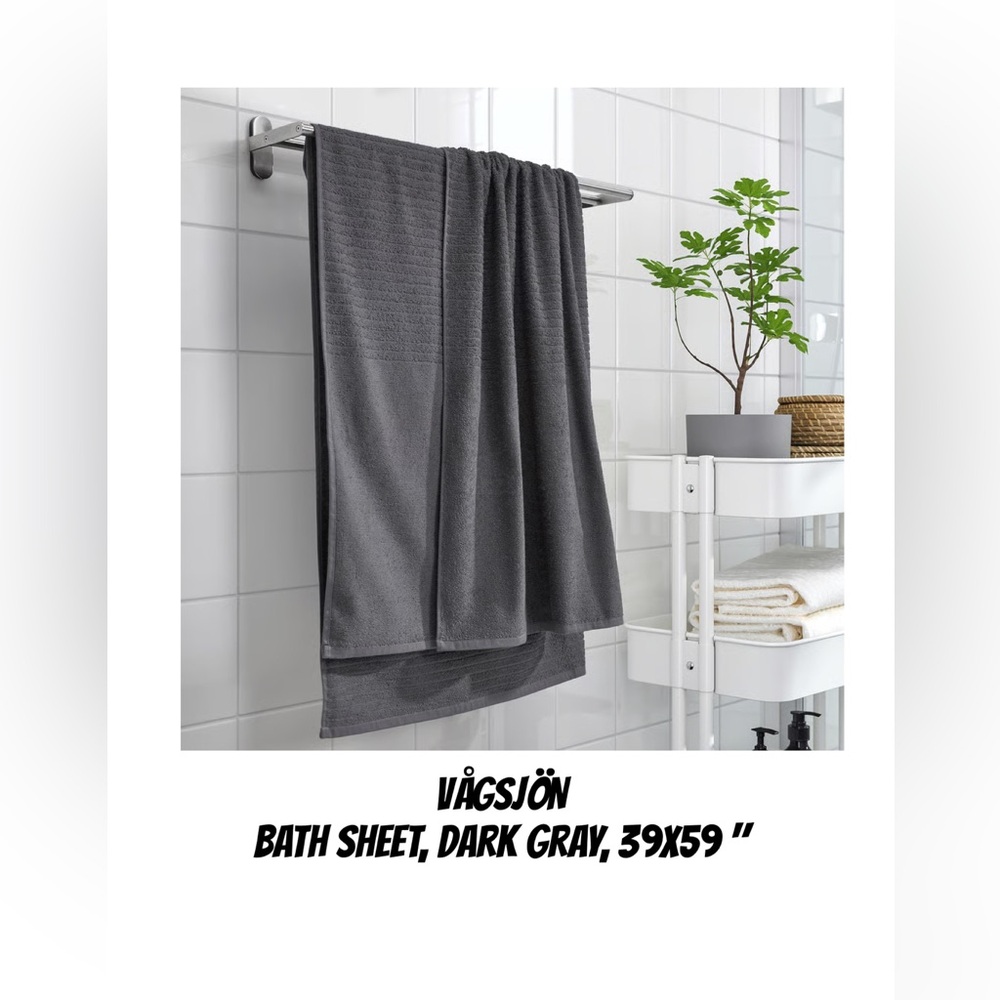 Dark Gray Bath Sheet - Absorbent Towel